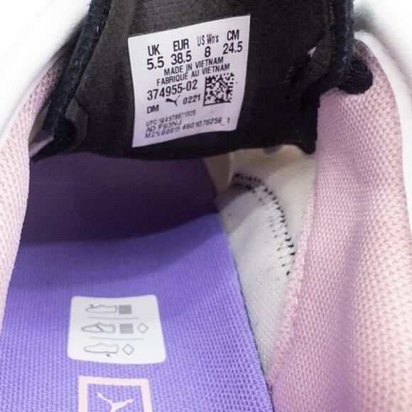 Puma Rise Rainbow Dash Women Size 8 Sneakers 374955-02 Purple Pink - Picture 7 of 8